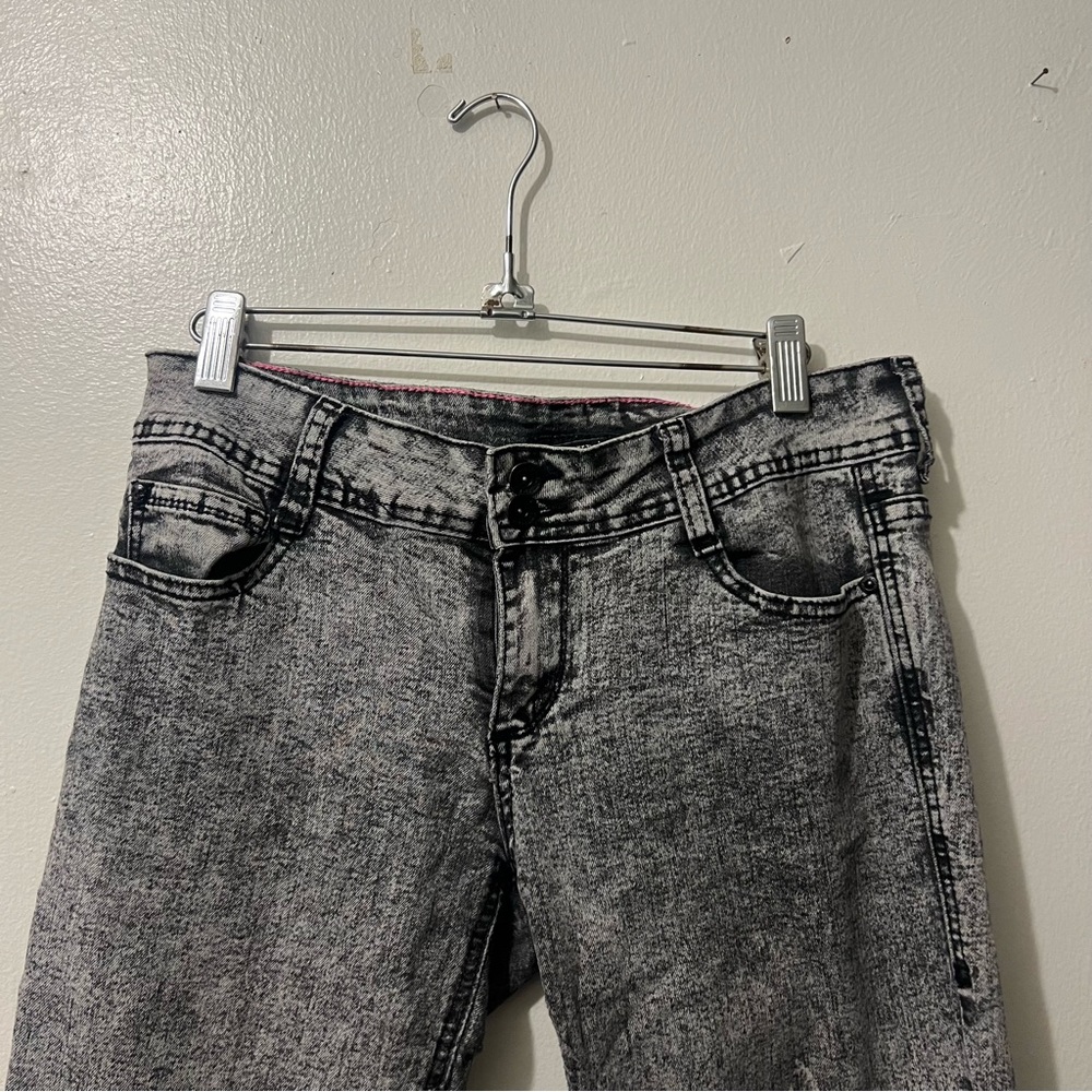 Black Acid Wash Demin Jeans